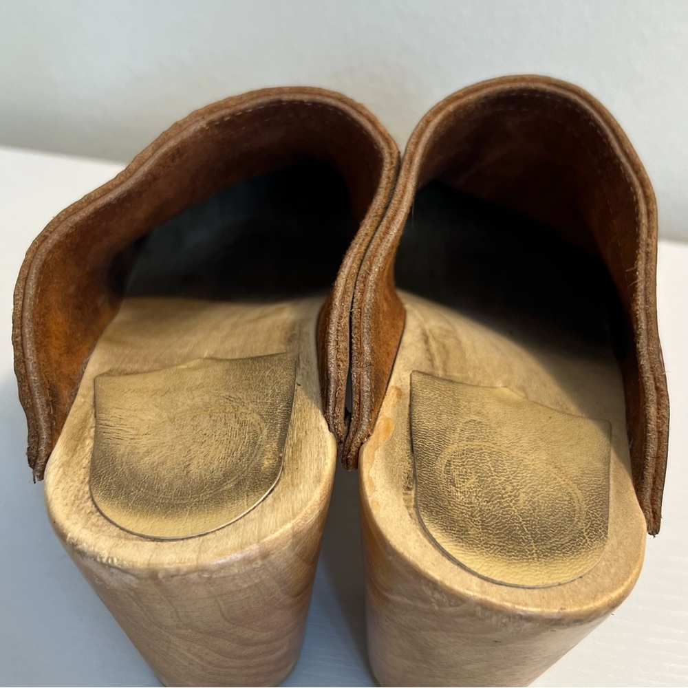 No. 6 Brown Leather Mules - Picture 4 of 8
